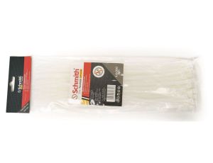 Trytki opaski zaciskowe kablowe 4,8x300 100szt nylonowe Schmith
