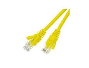 Patchcord UTP kat.5e kabel sieciowy LAN 2x RJ45 linka żółty 0,5m
