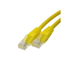 Patchcord UTP kat.5e kabel sieciowy LAN 2x RJ45 linka żółty 10m