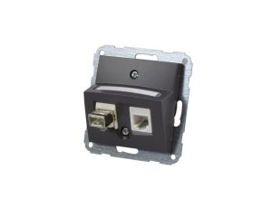 POLO FIORENA Gniazdo UTP kat.5e 2xRJ45 czarne