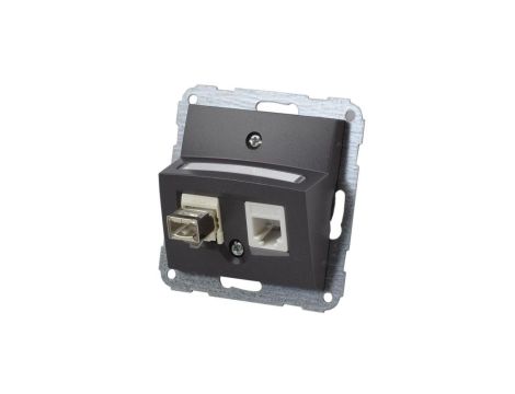 POLO FIORENA Gniazdo UTP kat.5e 2xRJ45 czarne