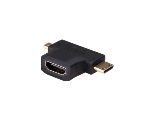 Adapter Akyga AK-AD-23 HDMI (f) / mini HDMI (m) / micro HDMI (m)