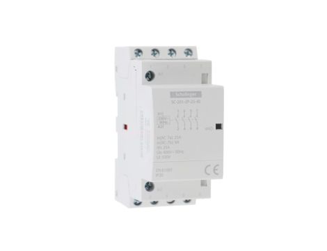STYCZNIK MODUŁOWY SC201 2P 25A TYP 40 (4NO+0NC) SCHELINGER A62-SC-201-2P-25-40