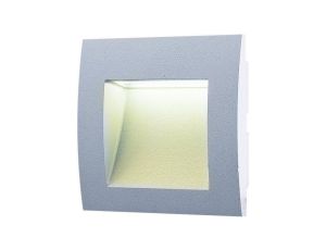 Oprawa LED 1,5W 30lm 3000K/ciepła IP65 zewnętrzna do zabudowy wodoodporna aluminium WALL 10 1,5W GRAY WW GXLL008