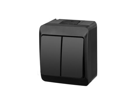 HERMES Łącznik świecznikowy hermetyczny IP44 czarny 0332-09