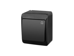 HERMES Łącznik zwierny hermetyczny dzwonek IP44 czarny IP44 0337-09