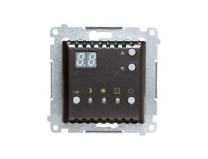 Simon 54 Regulator temperatury z wyświetlaczem, wewnętrzny czujnik temperatury antracyt DTRNW.01/48