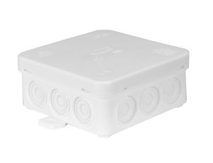 Puszka n/t hermetyczna z dławicą zintegrowaną 85x85x39mm IP54 biała N6 83006006