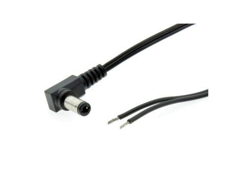 Przewód DC 0,25m z wtykiem kątowym 2,5x5,5 mm AWG20 2x0,5mm2 ESPE