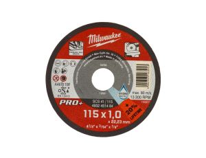 Tarcza tnąca do metalu płaska 115x1 mm PRO+ MILWAUKEE