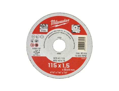 Tarcza tnąca do metalu 115x1,5mm CONTRACTOR MILWAUKEE