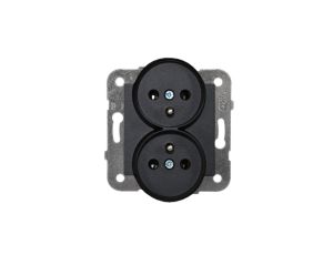 VIKO Panasonic NOVELLA Gniazdo podwójne z/u czarne do ramek 92551071M