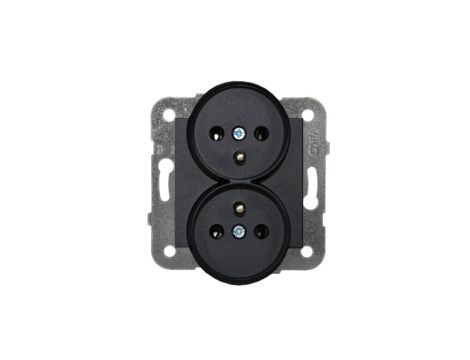 VIKO Panasonic NOVELLA Gniazdo podwójne z/u czarne do ramek 92551071M