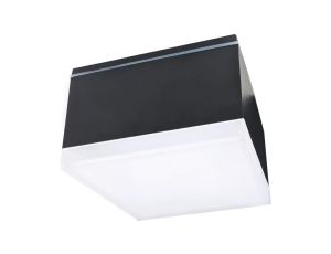 Oprawa LED 10W 800lm 4000K/neutralna IP54 IK08 kwadratowa wodoodporna aluminium + PMMA czarna RIKO-S 10W NW GXPS152