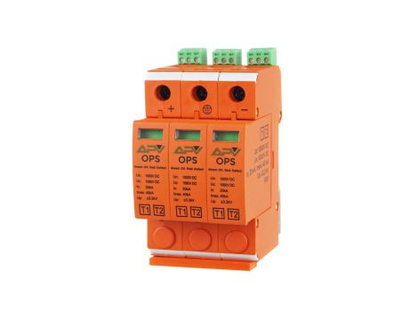 Ogranicznik przepięć PV T1+T2 2P 1000DC 20kA APV-OPS-3P-T1+T2-PIL