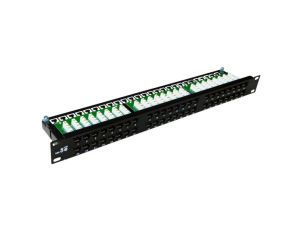 Patch panel OPTIMUM UTP kat.5e 48 portów LSA 1U PK033