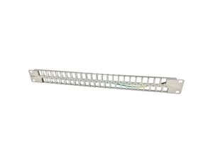 Patch panel 19 modularny 48 portów 1U z podporą niewyposażony PK046