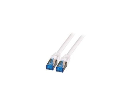 Patchcord SFTP 0,25m Cat6a Superflex biały na kablu Cat7