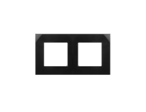 Szklana ramka Maclean, podwójna, czarna, 157x86mm, MCE729B