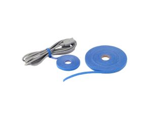 Opaska rzepowa do kabli szerokość 9mm niebieska, 5 metrów