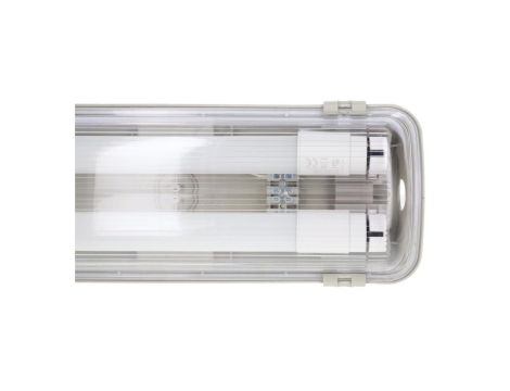 Oprawa hermetyczna ze świetlówkami LED 2x9W 60cm 4000K 1584lm Szara IP65 ABS + PS 67,5x11,3x5cm VO2812