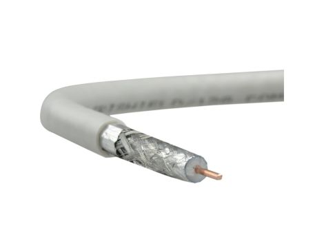 Przewód antenowy 75ohm TC6 Trishield 1,13/4,8/7,2 Cu ekran 90 biały /305m/