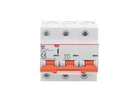 Wyłącznik nadprądowy 1,5 modułu 3P D 80A 10KA BKH 3P D80A 06110350R0