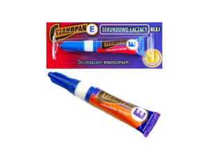 Klej syntetyczny cyjanoakrylowy Cyjanopan E niebieski