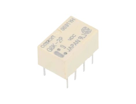 Przekaźnik elektromagnetyczny DPDT Ucewki 9VDC 0,3A/125VAC G6K-2P 9DC