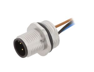 Gniazdo męskie M12 4-PIN na panel ESTGH040MSS00,5E04 (PG9)