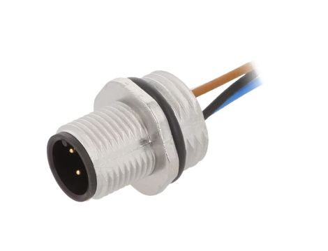 Gniazdo męskie M12 4-pin na panel ESTGH040MSS00,5E04 (PG9)
