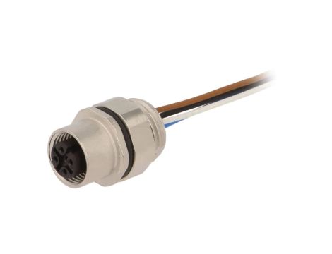 Gniazdo żeńskie M12 5-pin na panel EDOGH040ZDS00,5E04 (PG9)