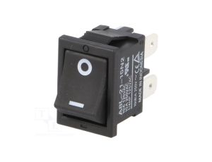 ROCKER DPST Poz 2 OFF-ON 10A/250VAC czarny brak -2555C A8L-21-15N2