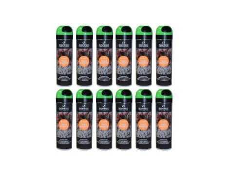 Farba geodezyjna do znakowania spray zielona 12 sztuk SOPPEC Track Marker
