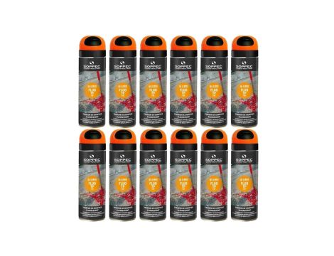 Farba geodezyjna do znakowania spray pomarańczowa 12 sztuk SOPPEC Fluo T.P.