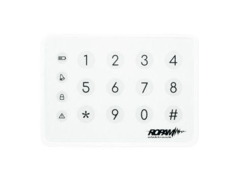 Klawiatura dotykowa, TK-4W, strefowa: natynkowa, kolor biały,