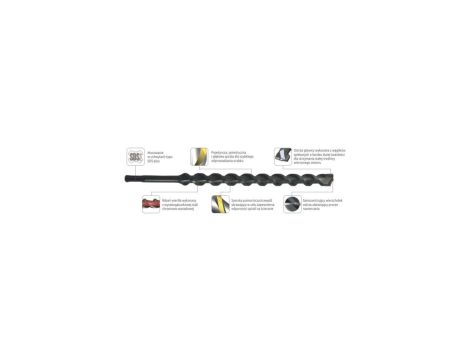 Wiertło do betonu K2 z uchwytem SDS-plus ø6x200/260 mm