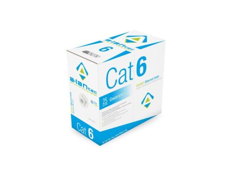 Kabel teleinformatyczny typu linka U/UTP kat.6 PVC Eca szary ALANTEC /305m/