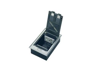 Puszka podłogowa 2 x 1.5M (45x45) metal, do wylewki betonowej PP008