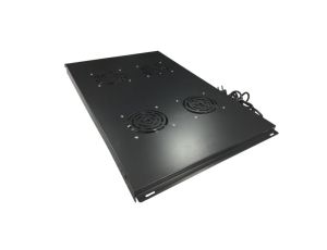 Panel wentylacyjny dachowy, 4 wentylatory, do szaf 800x1000, kolor czarny SA-FR-4-800-1000-C