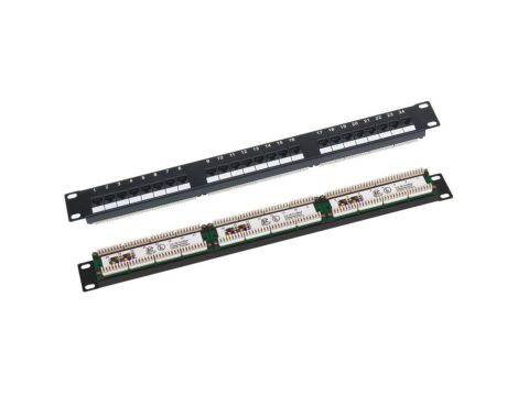 Patch panel 1U/19 cali UTP nieekranowany 24 porty kat. 5E złącza LSA PK-U5-1