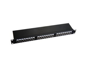 Patch panel 1U/19 cali STP ekranowany 24 porty kat. 6 złącza LSA półka montażowa PK-S6-1