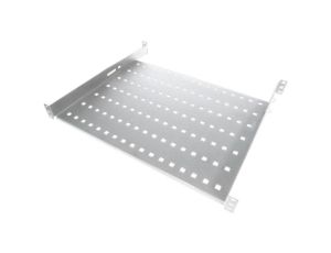 Półka stała 19 1U głęb. 650mm, kolor szara, 4 punkty mocowania SA-P-19-1U-650-4-S