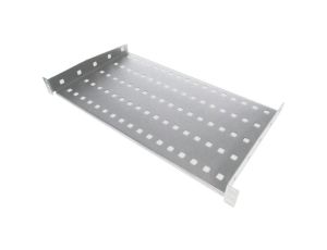 Półka stała 19 1U głęb. 250mm, kolor szara, 2 punkty mocowania SA-P-19-1U-250-2-S