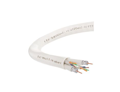 Multikabel FO SM 9/125 FTTH 2J + 2x UTP kat.5e + 2x 75Ohm TC6 /350m/