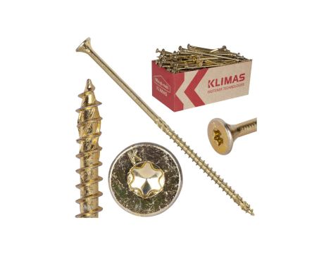 Wkręty ciesielskie z łbem stożkowym i gniazdem TORX 5x120 MASTER Wkręt-met /200szt/