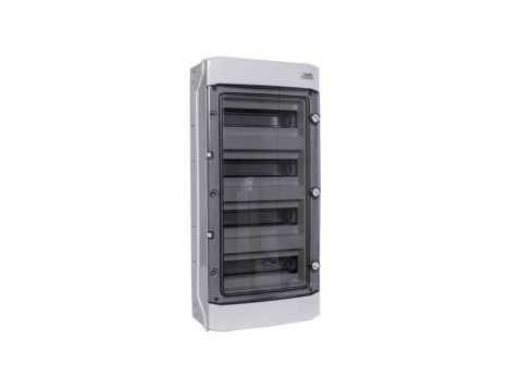 Rozdzielnica modułowa 4x12 natynkowa IP65 drzwi przeźroczyste PHS
