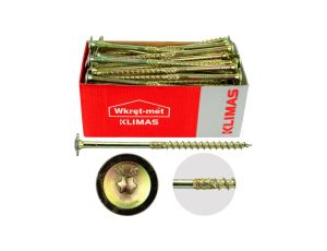 Wkręty ciesielskie z łbem podkładkowym i gniazdem WKCP TX 6,0x120 Wkręt-met /100szt/