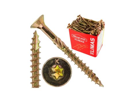 Wkręty ciesielskie z łbem stożkowym i gniazdem TORX 6,0x120 MASTER Wkręt-met /100szt./