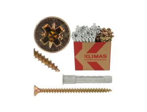 Kołki rozporowe uniwersalne 8,0x50 z wkrętem z łbem stożkowym 4,5x60 Wkręt-met /100szt./